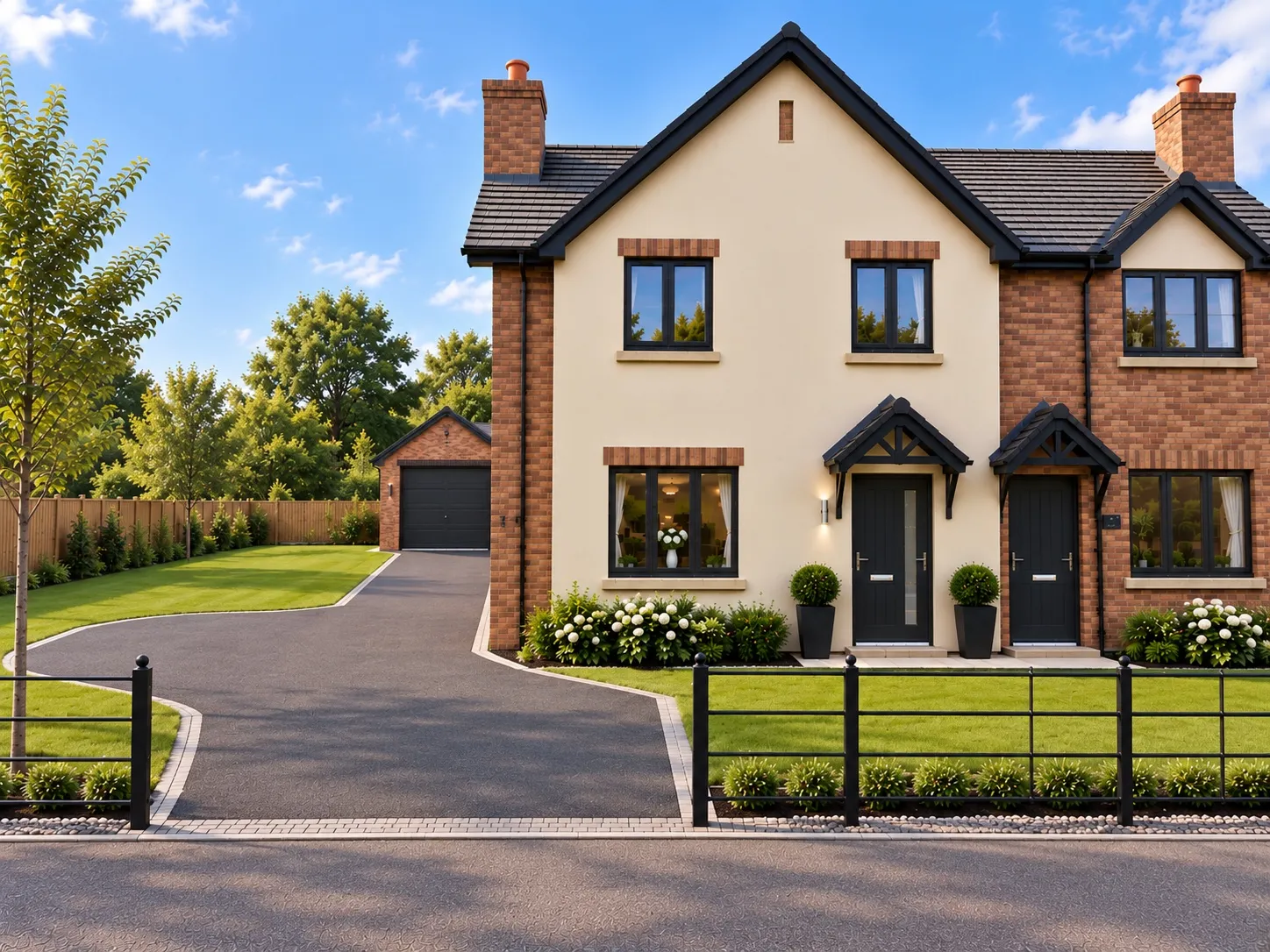 Computer-generated image of new homes at The Mulberries, Dudleston Heath